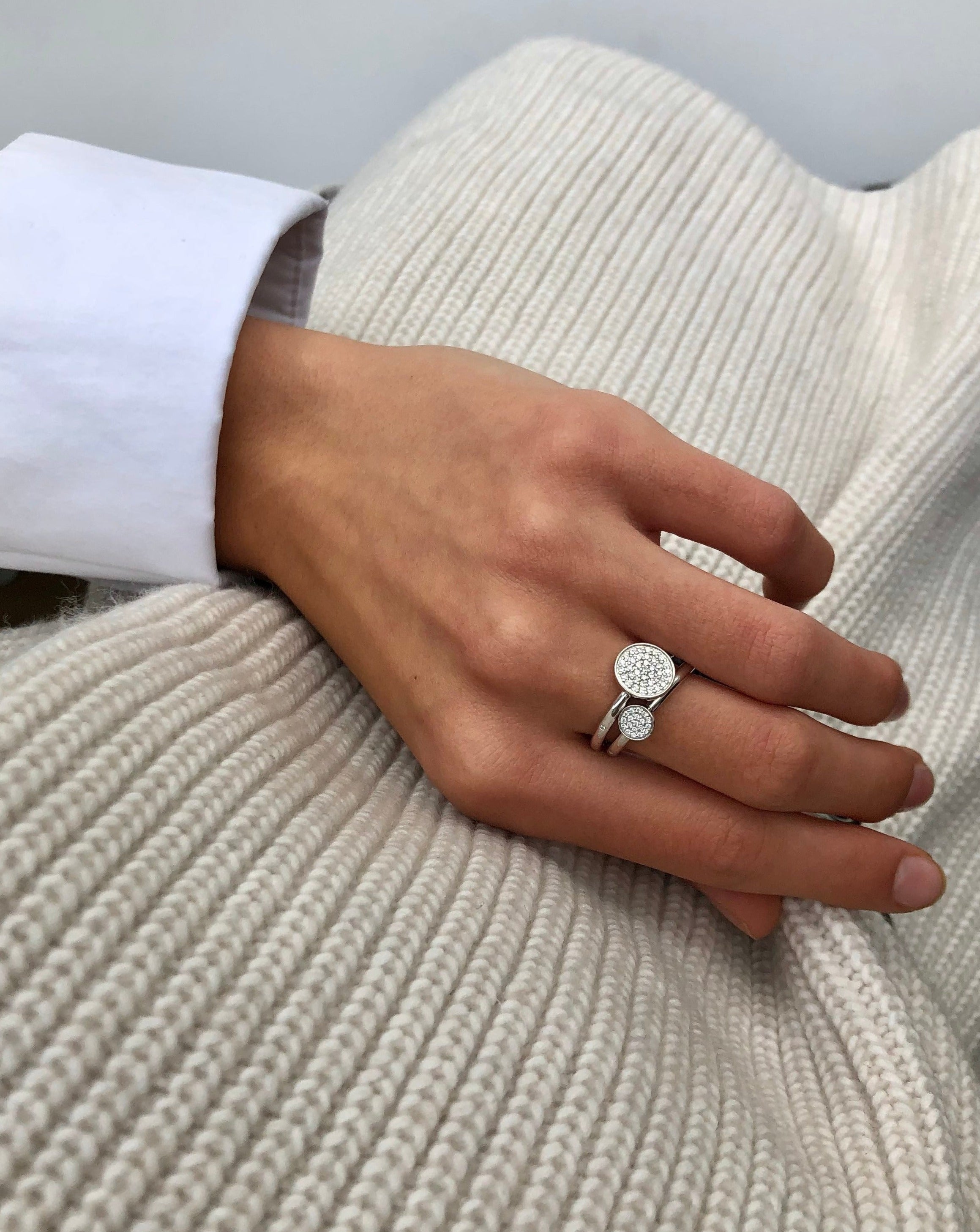 Rock Classic Diamantring S - 18kt Hvitt Gull