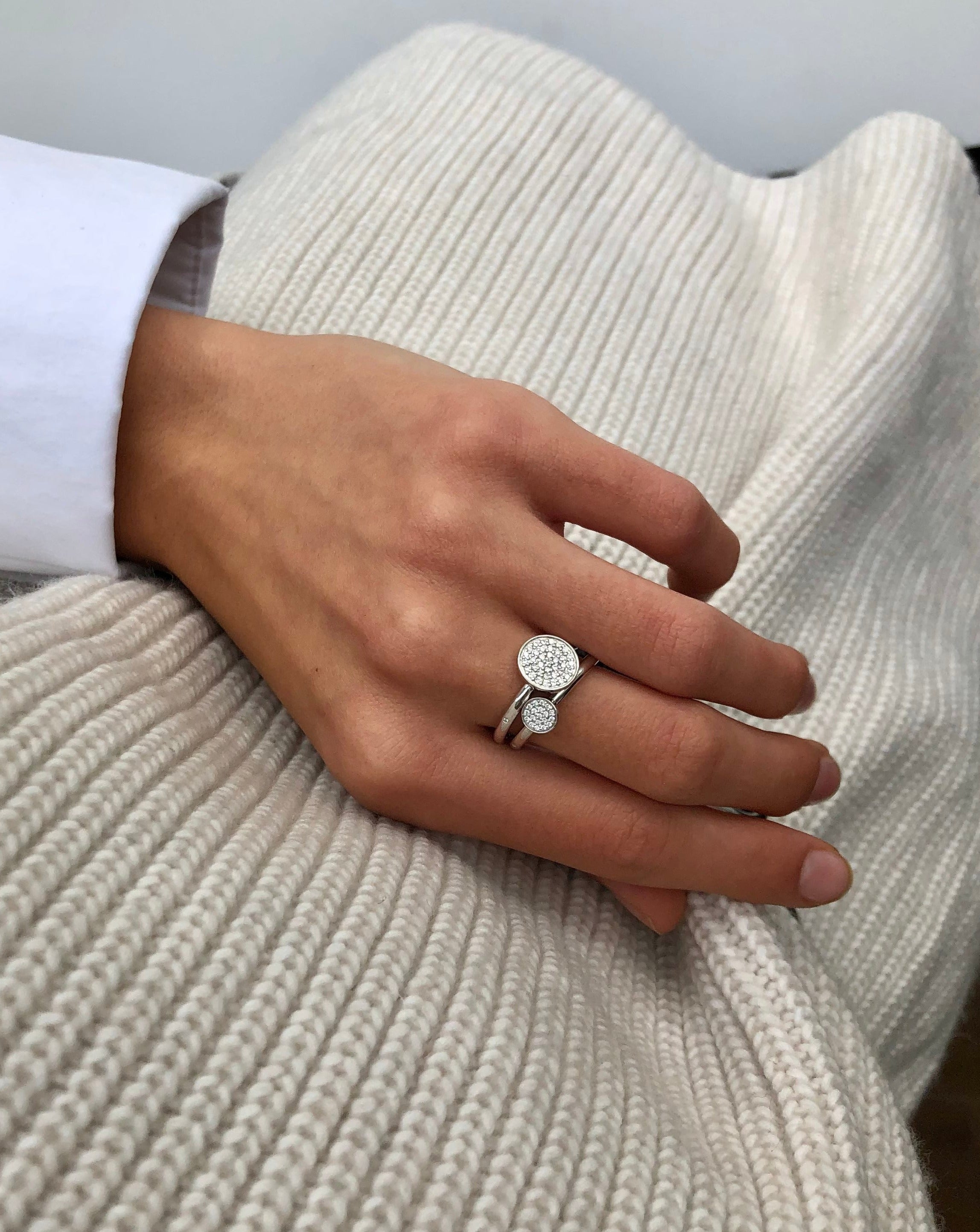 Rock Classic Diamantring - 18kt Hvitt Gull