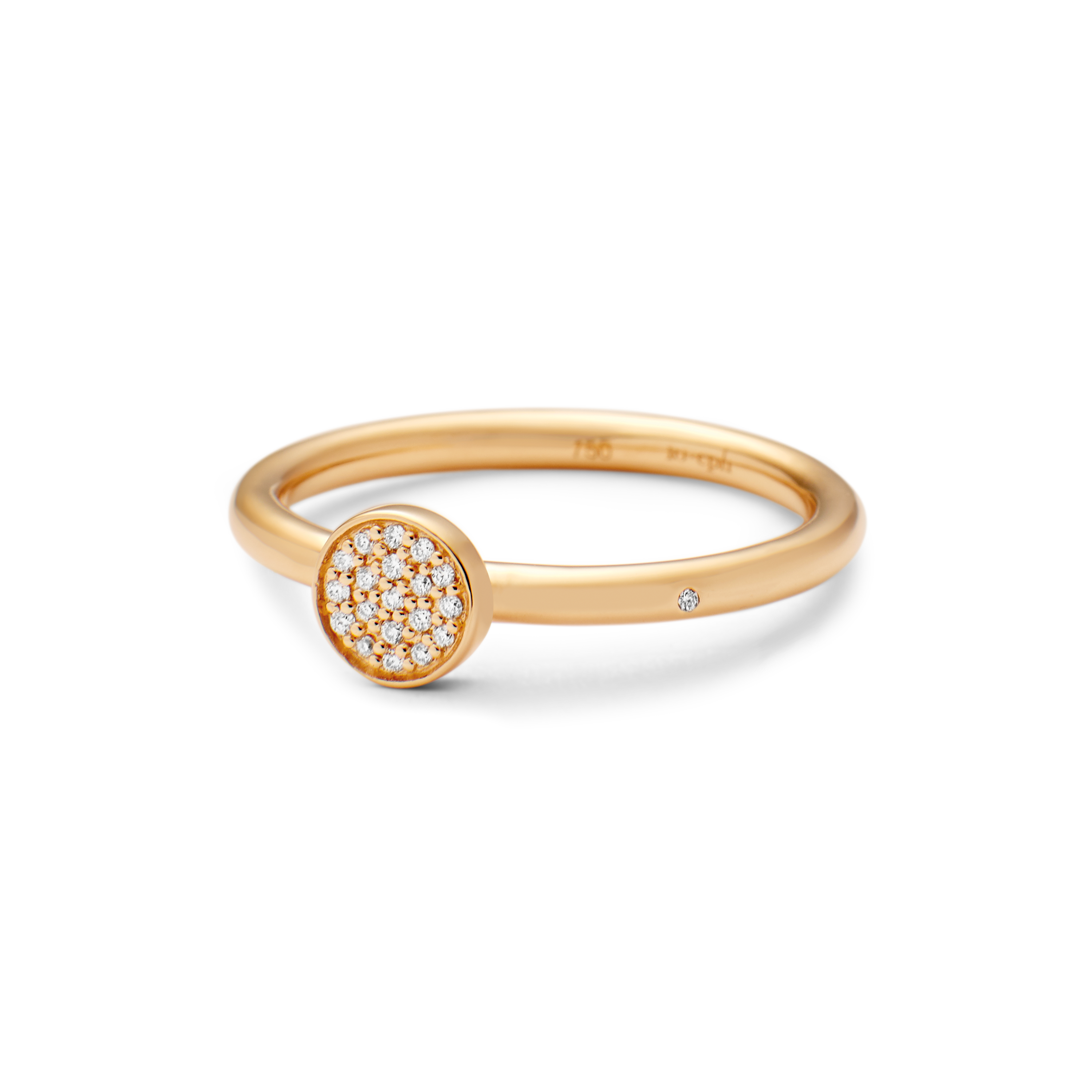 Rock Classic Diamantring S - 18kt Gult Gull