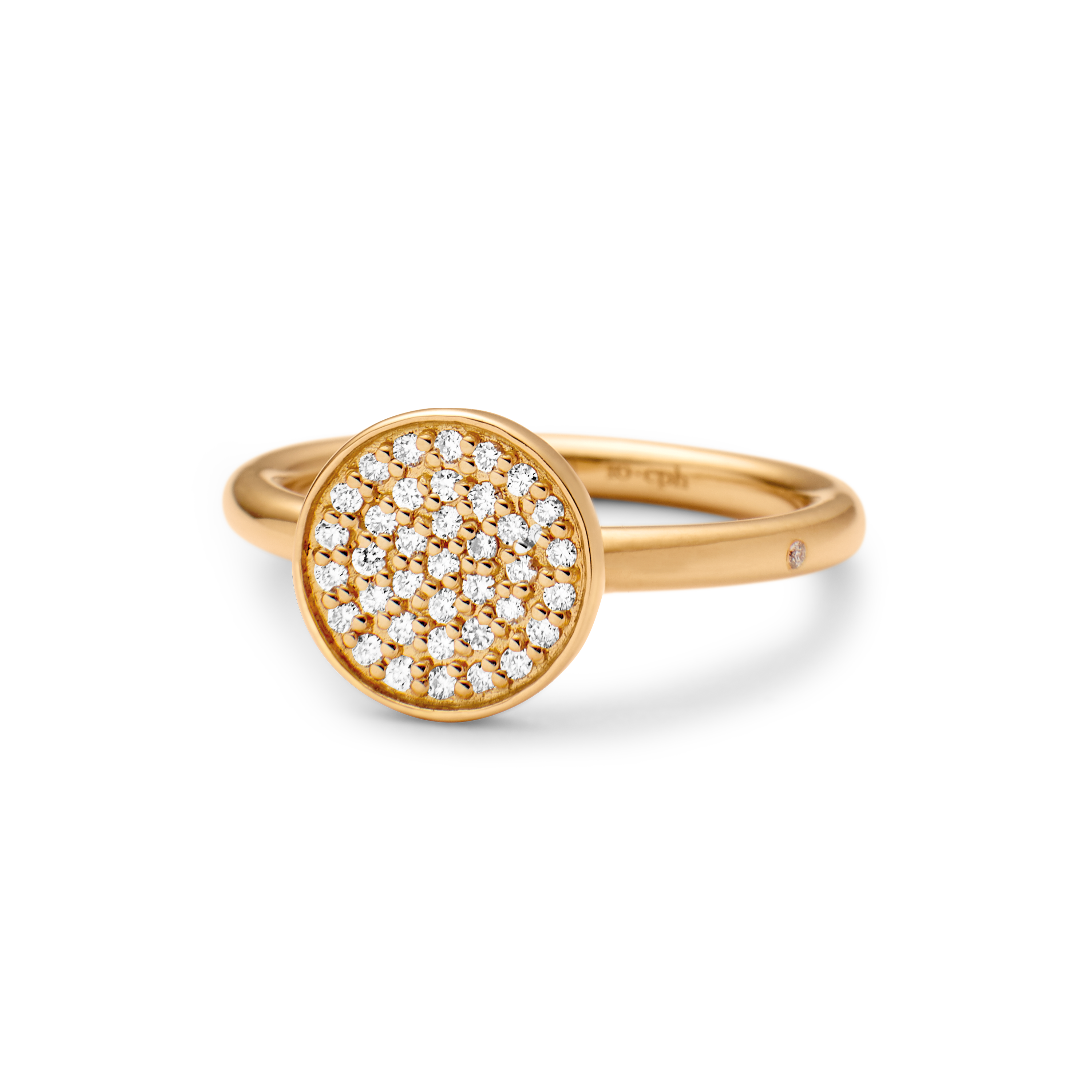 Rock Classic Diamantring - 18kt Gult Gull