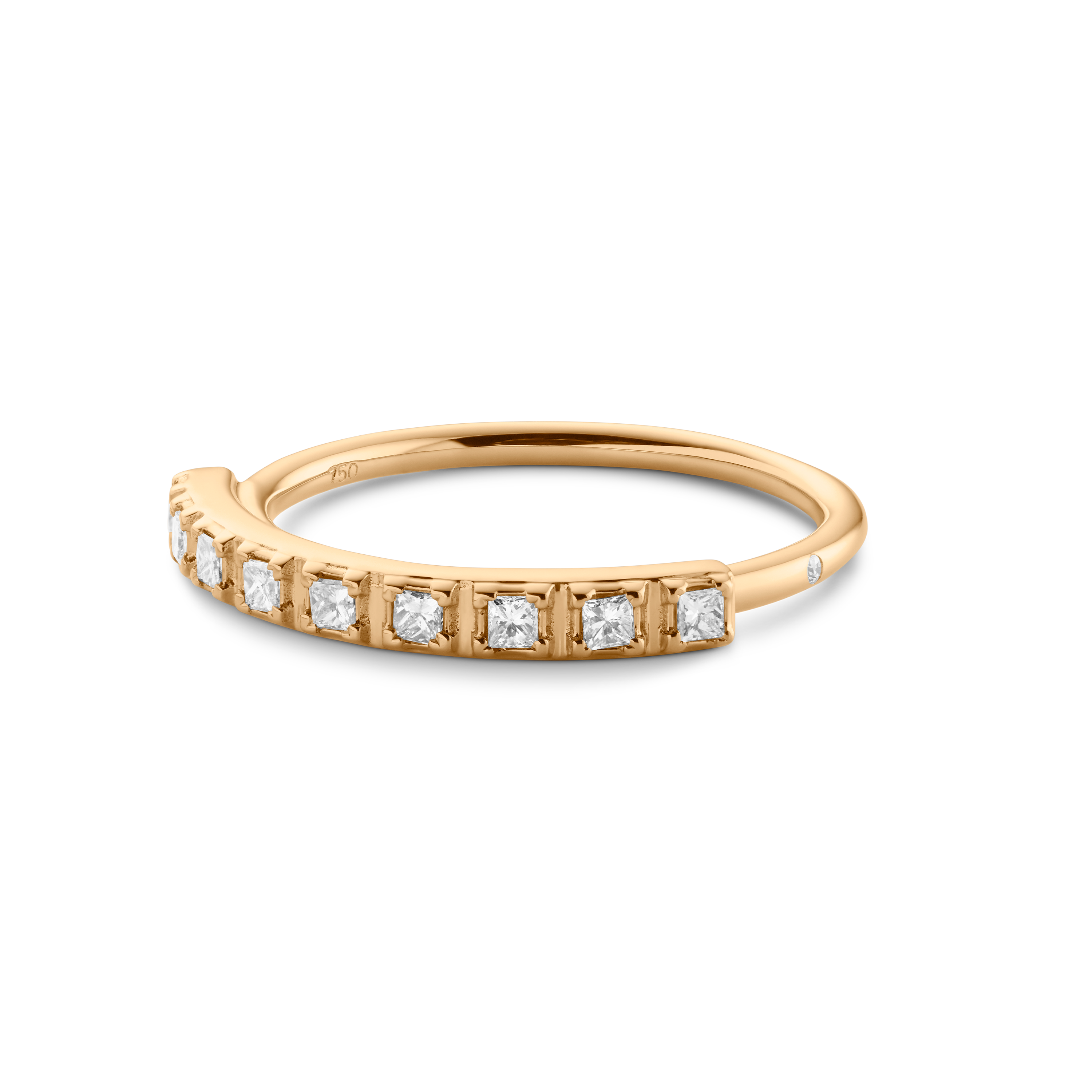 Raw Classic Diamantring - 18kt Gult Gull