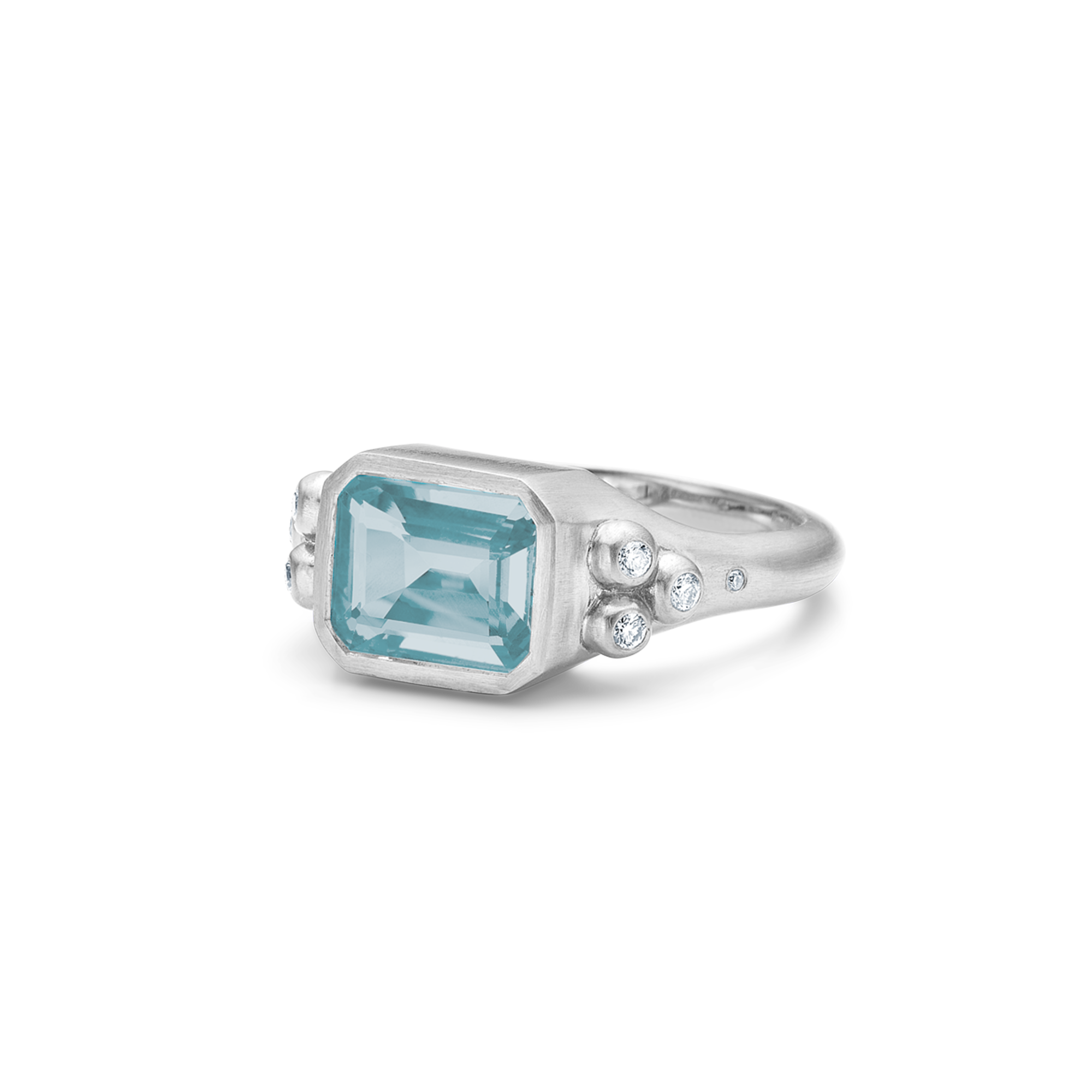 Orbit Octagon ring - 18kt White Gold