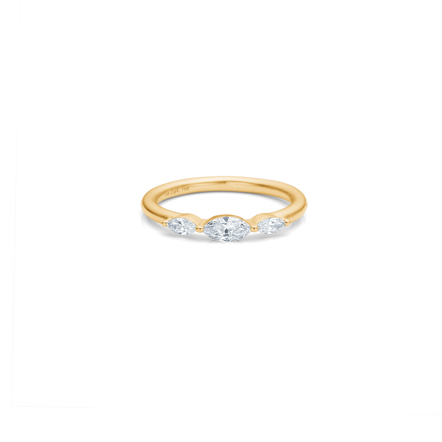 Meant to be her diamantring - 18kt Gult Gull