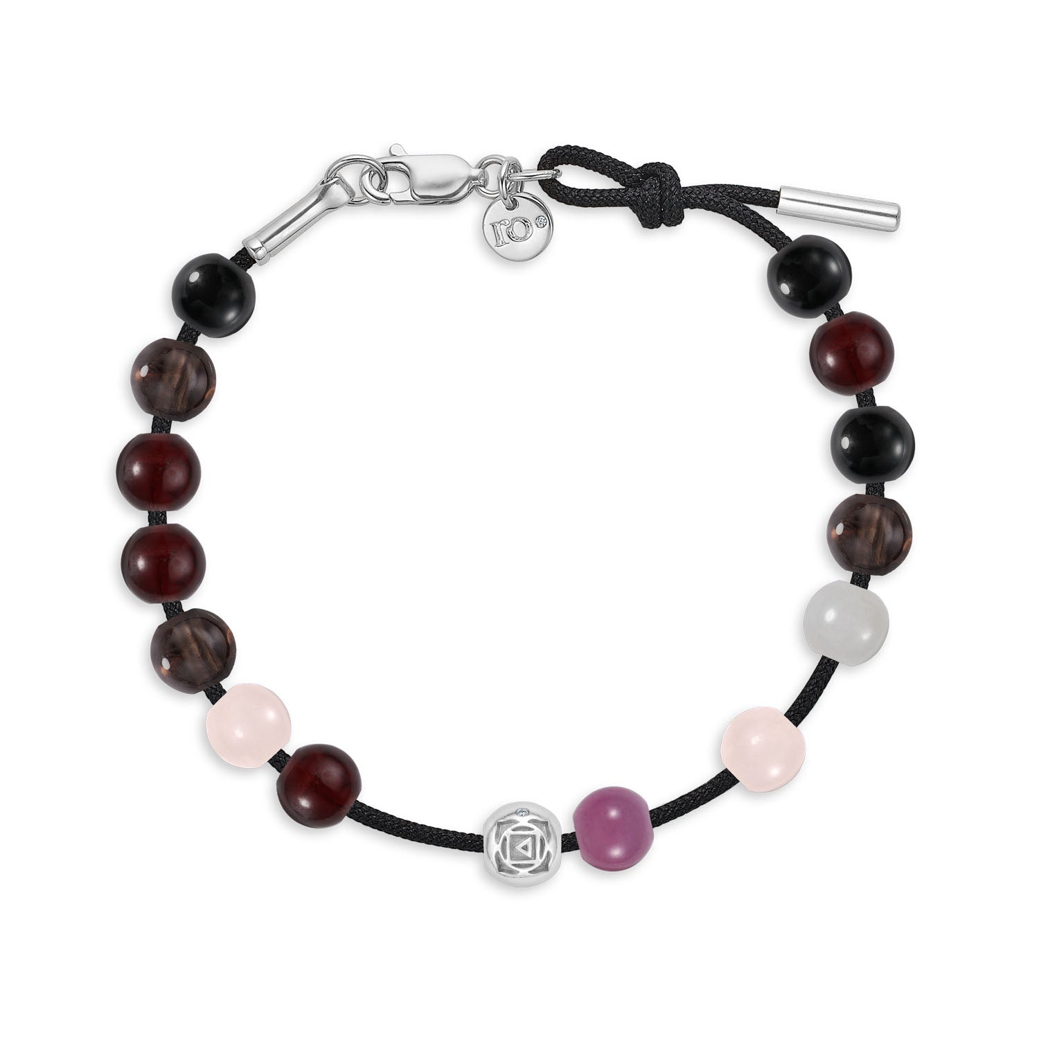 Inner Peace Root Chakra bead - 18kt White Gold