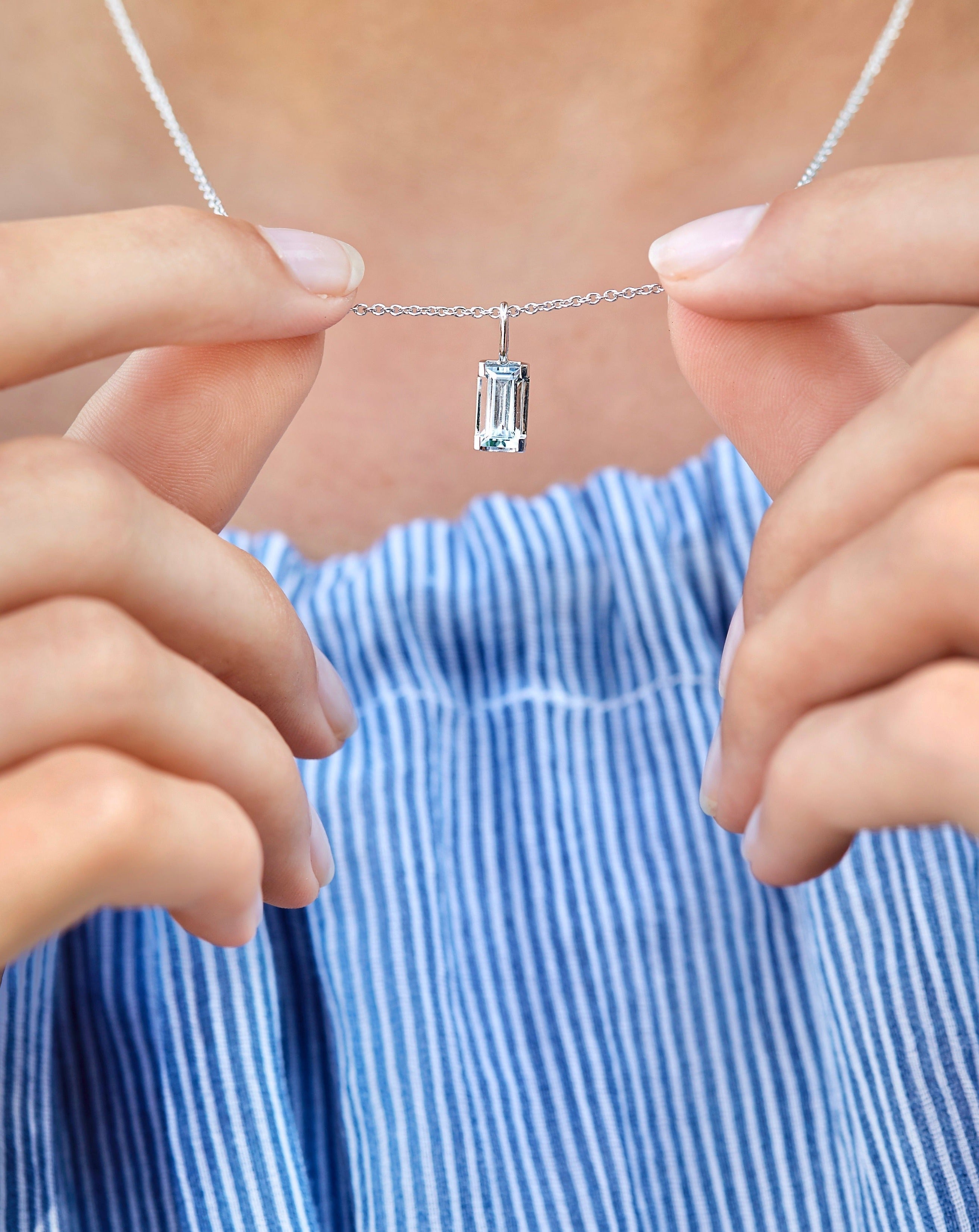 Nord Blue Pendant - 18kt White Gold