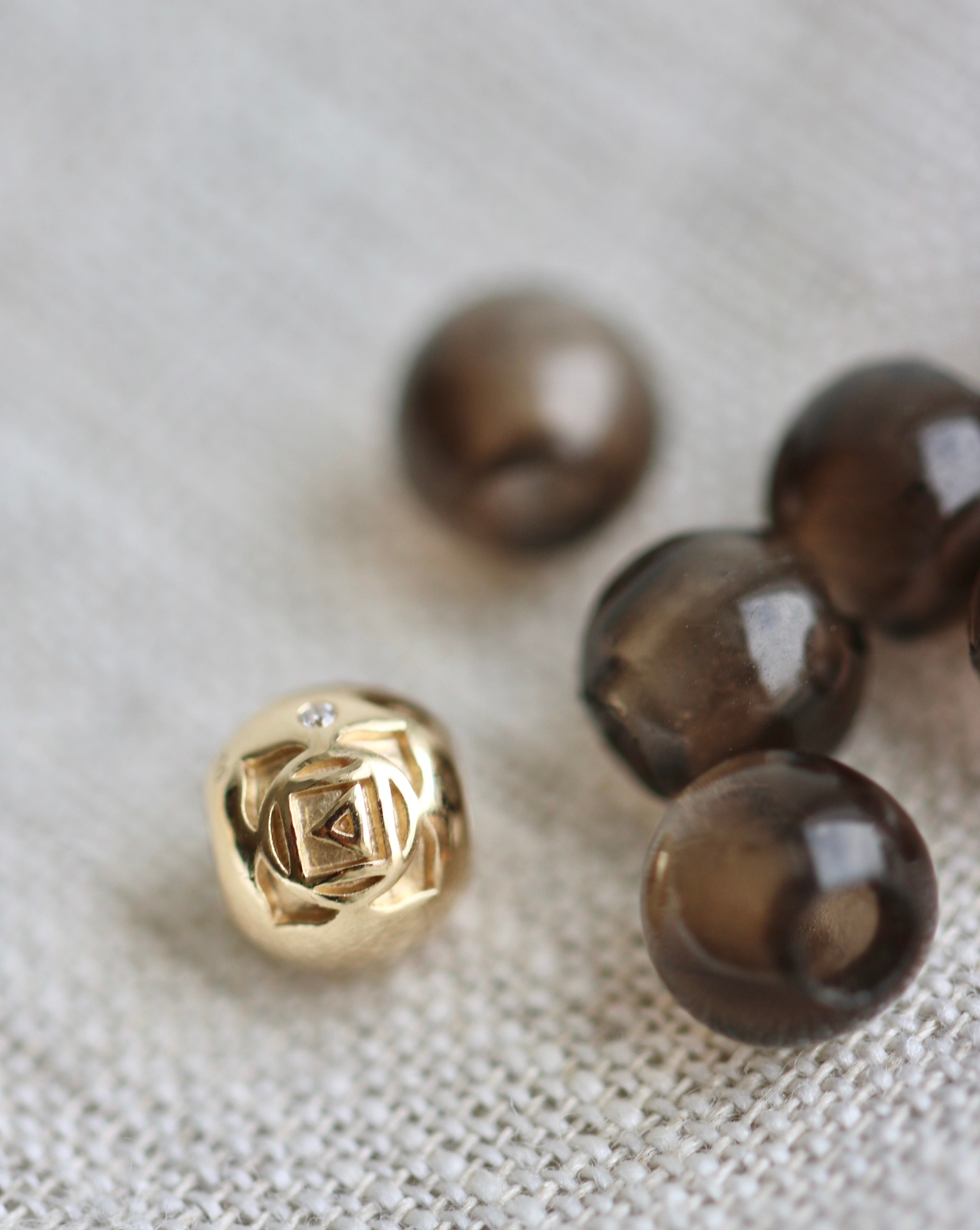 Inner Peace Root Chakra Bead - 18kt Yellow Gold