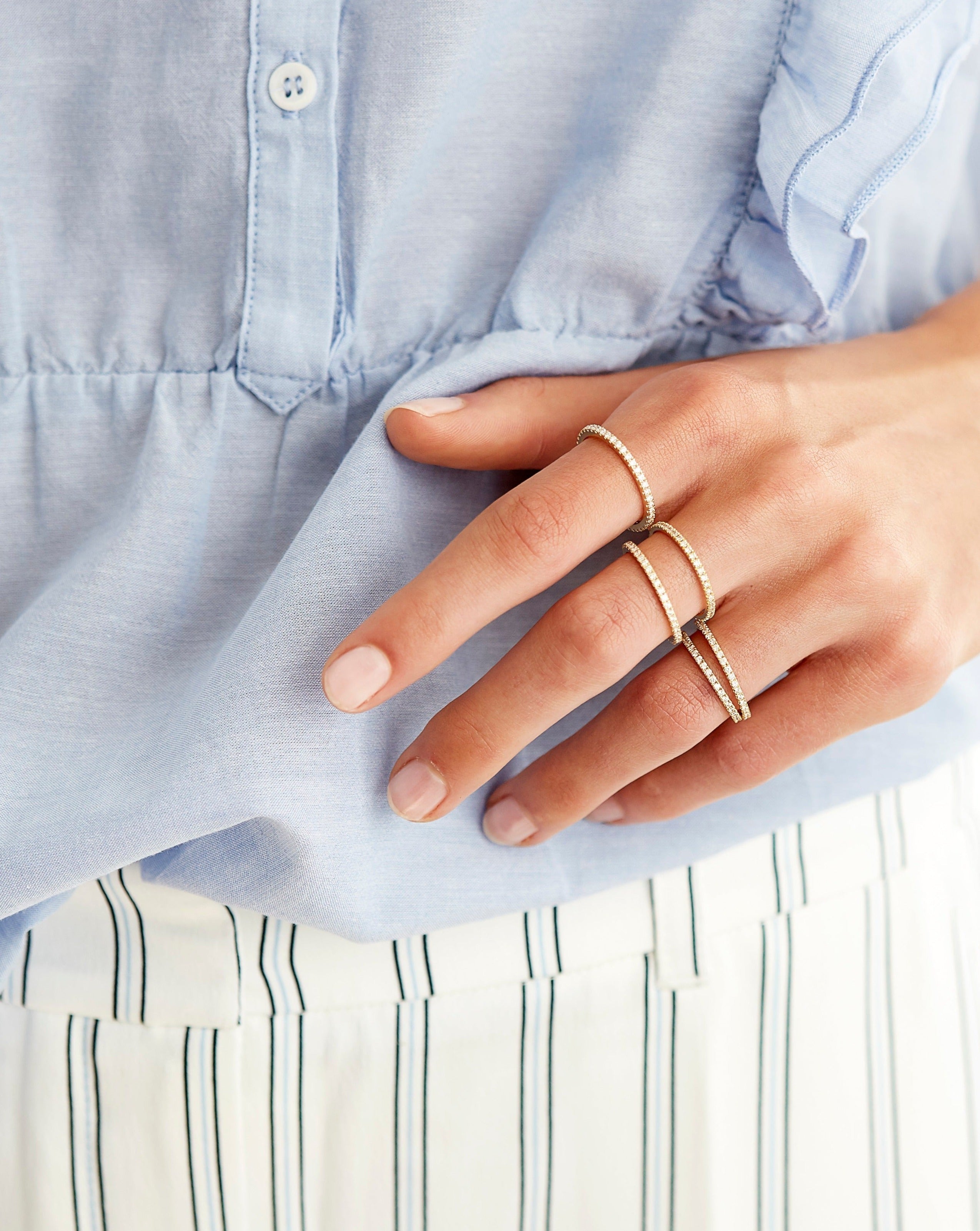 Rock Classic diamond ring - 18kt Yellow Gold